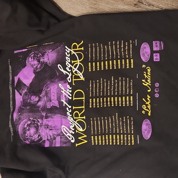 Lakers Black Hoodie with Yellow and Purple Graphics - Picture 4 of 5